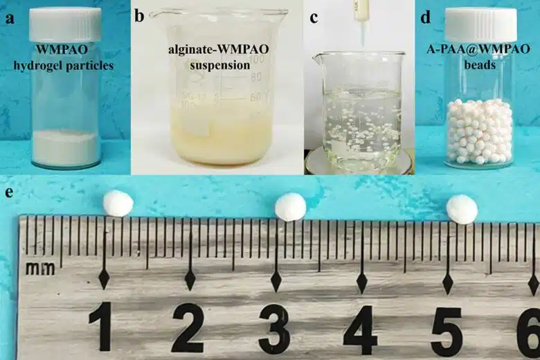 Processus de fabrication des billes absorbantes.