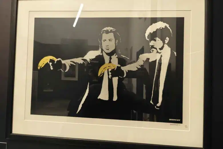 Une scène du célèbre film Pulp Fiction par Banksy.