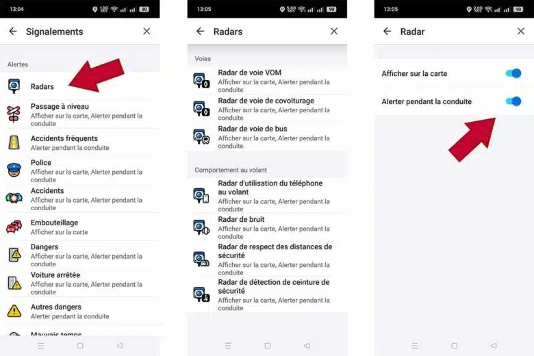 Comment afficher les alertes de radar sur Waze.