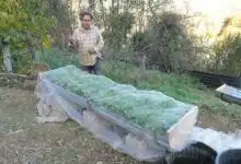 Une jardinière surélevée pour faire ses plantations.