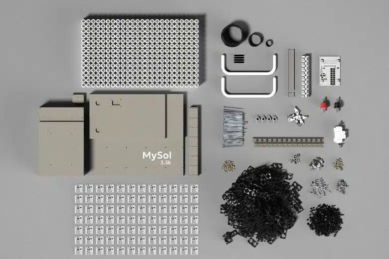 Les composants de la batterie MySol 3.5K.