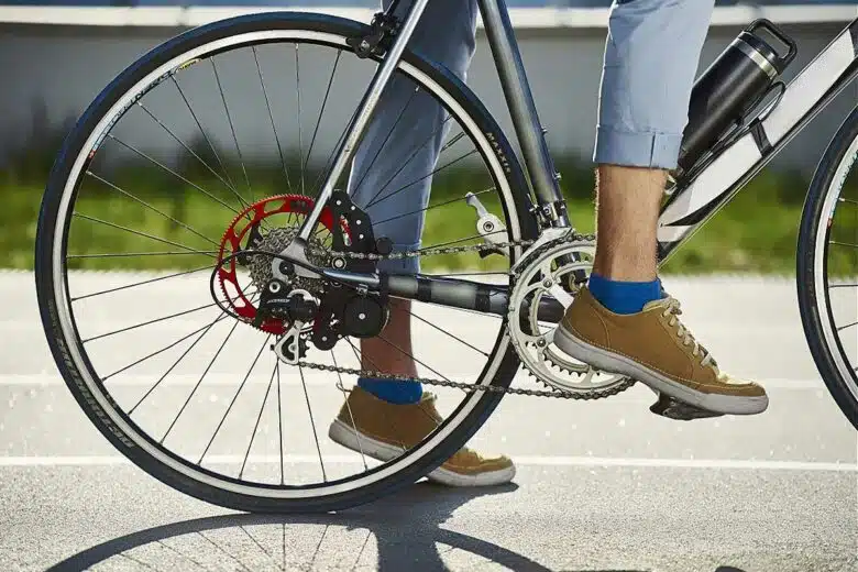 Le kit BikeOn sur un vélo.