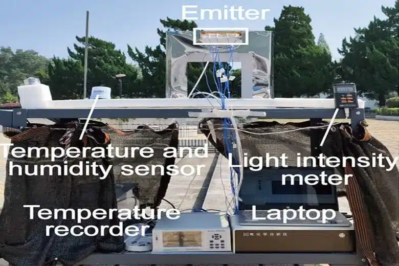 Le système de refroidissement par air lors d'essais sur le terrain.