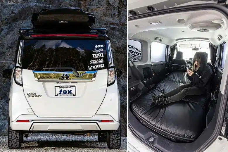 Le mini-van Landcroomy et son intérieur.