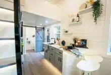 L'intérieur de la tiny house Aria.