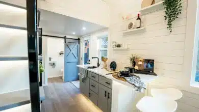 L'intérieur de la tiny house Aria.