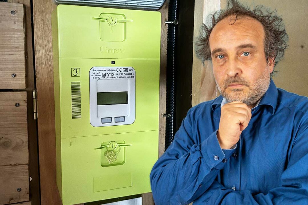 Un consommateur et son compteur Linky.