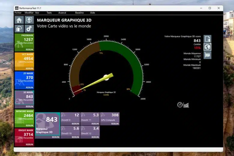 Benchmark de la carte graphique. Crédit photo : A. Bonazzi pour NeozOne