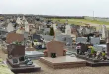 Un cimetière en France.