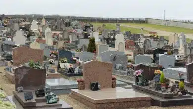 Un cimetière en France.