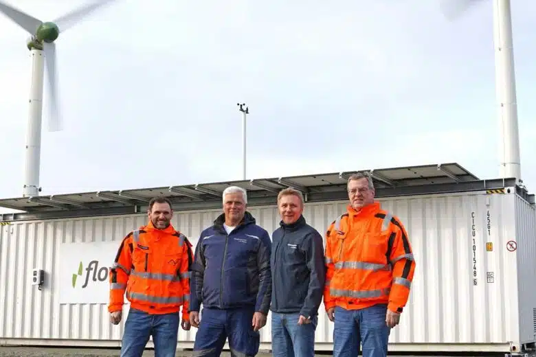 Un conteneur Flowgen installé sur le site du port de Emden.