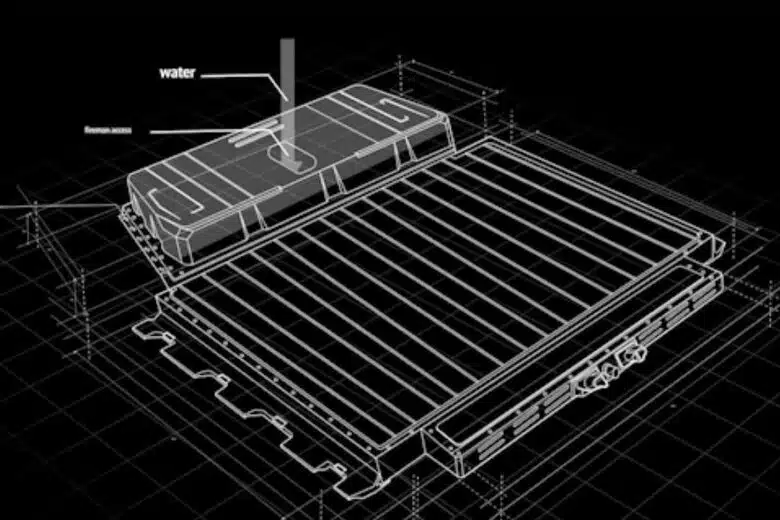 Le système Fireman Access est un orifice pour noyer les batteries en cas d'incendie.