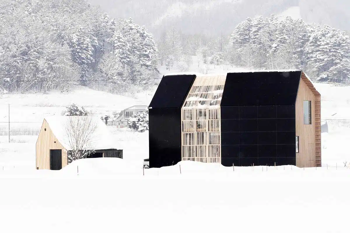 Une maison passive dans la campagne japonaise.