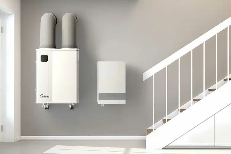 Une pompe à chaleur d'intérieur Midea.