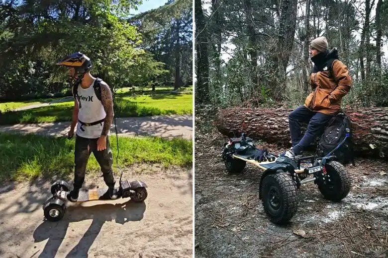 Un skateboard électrique tout terrain.