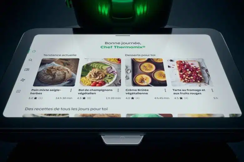 L'écran tactile de 10 pouces du nouveau Thermomix.