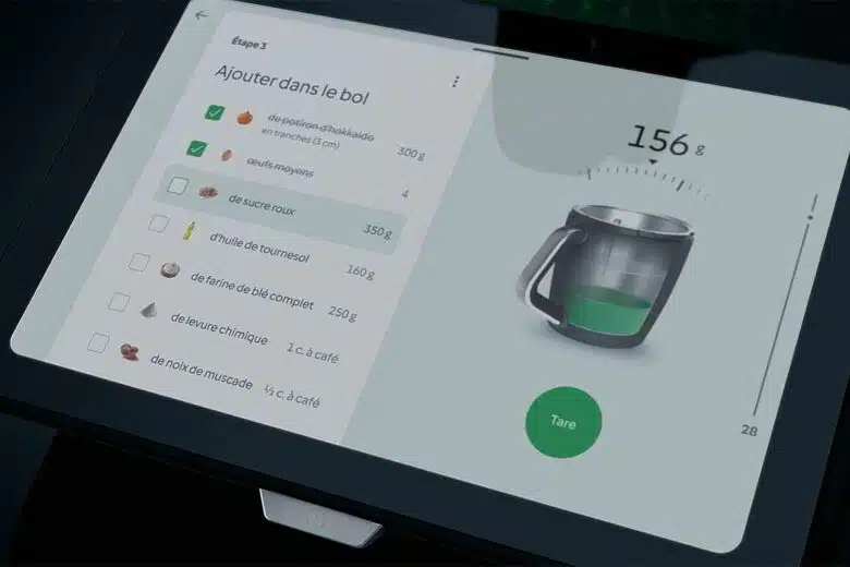 Le robot cuisine sera équipé d'un écran de 11 pouces (27,9 cm) dont une zone tactile de 10 pouces.