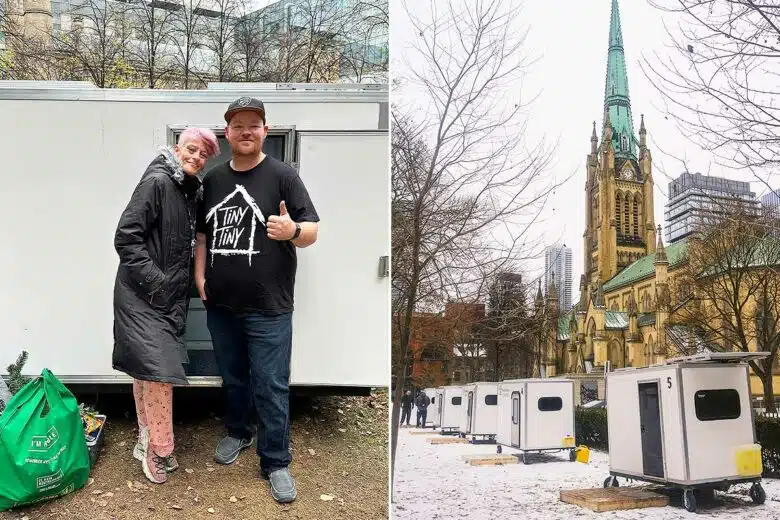 Un homme fabrique des mini tiny house pour les sans-abris.