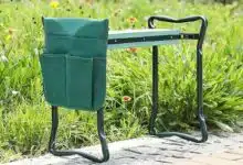 Un tabouret de jardinage 2 en 1.