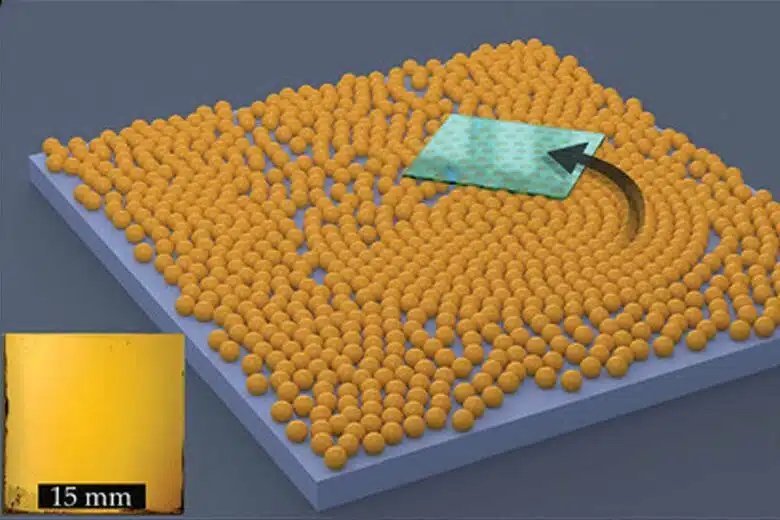 Représentation schématique de l'assemblage de frottement du nanogénérateur triboélectrique (TENG).