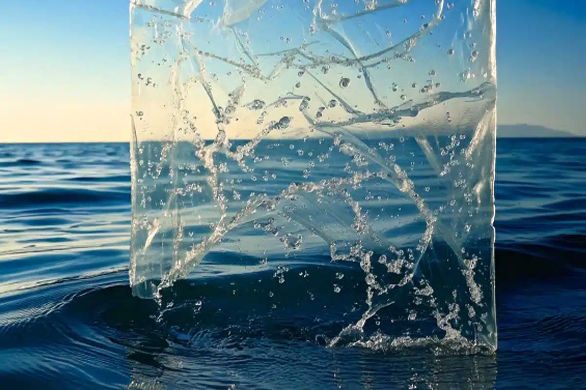 Un film plastique qui se dissout avec l'eau de mer.