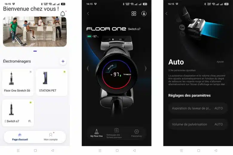 Une application dédiée disponible sur Android et iOS.